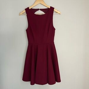 3/$25 Lulus Burgundy Mini Skater Dress